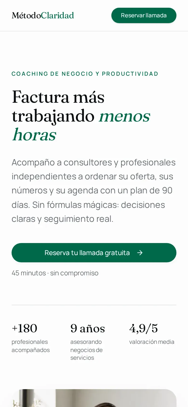 Versión móvil de Método Claridad